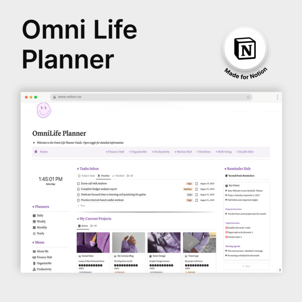 Omni Life Planner Notion Template