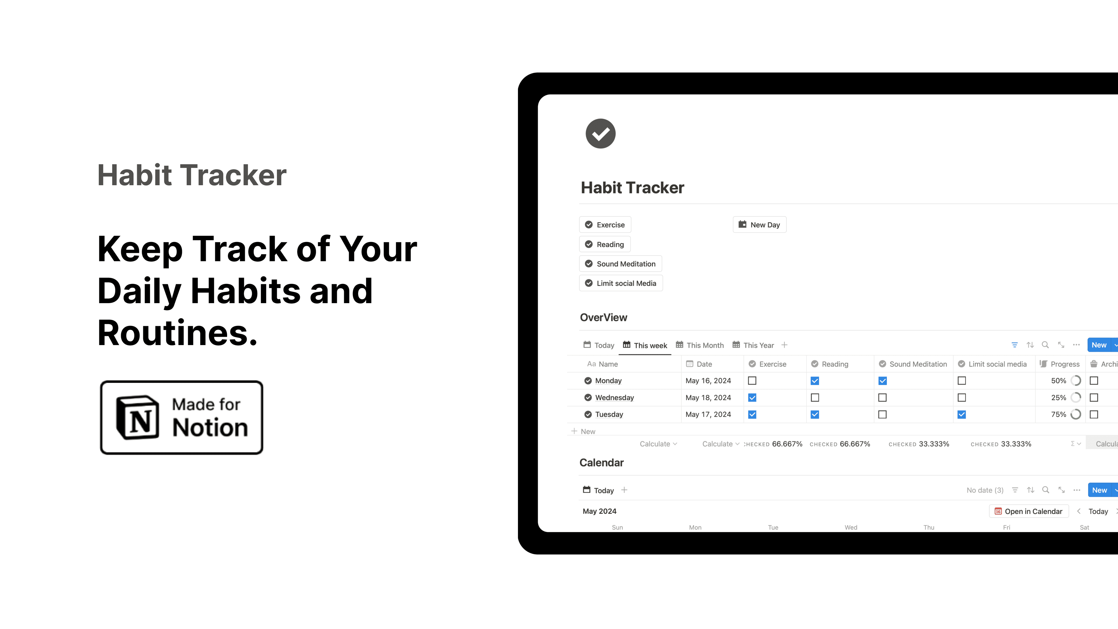 Habit Tracker with notion - image 1