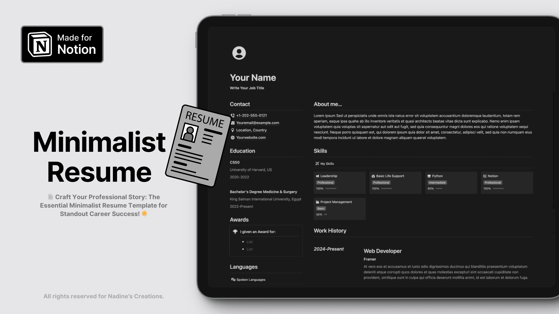 Notion Minimalist Resume - image 1