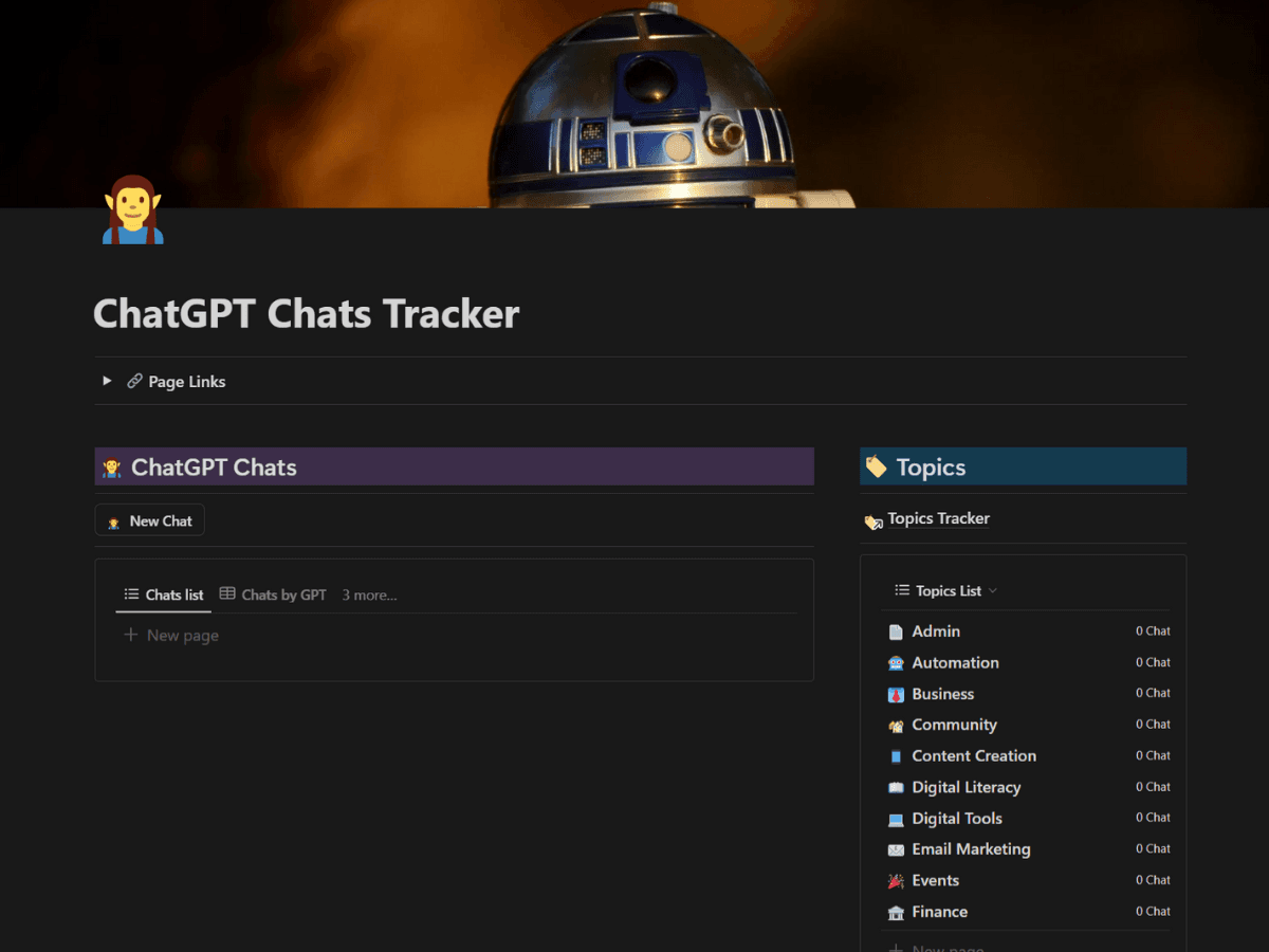 🧝‍♂️ ChatGPT Chats Tracker