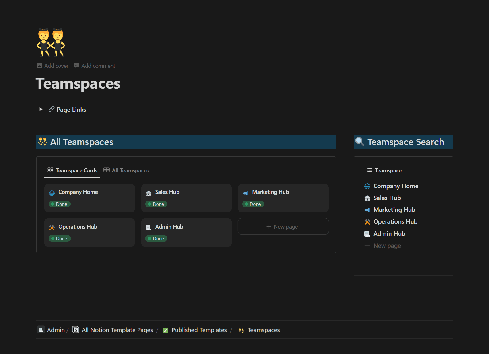 👯‍♂️ Notion Teamspaces Manager
