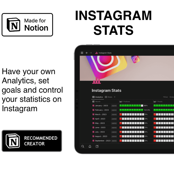 Notion Template - Instagram Stats