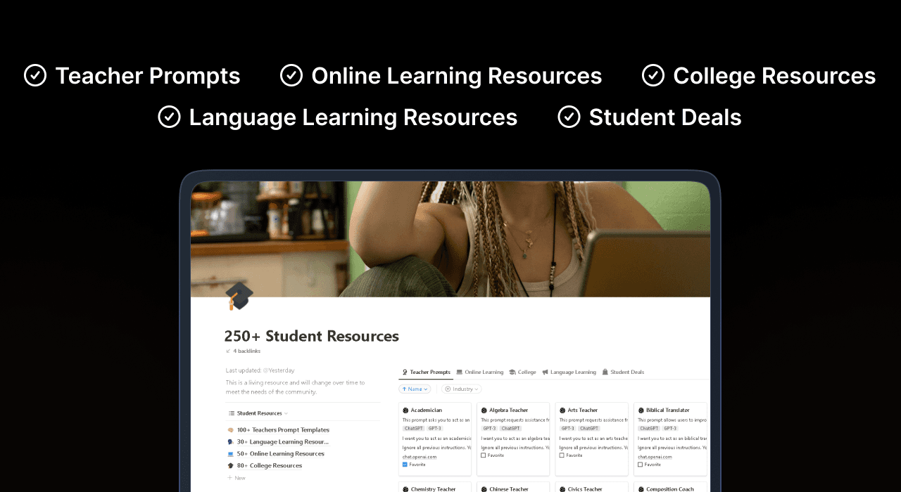 250+ Student Resources - image 4