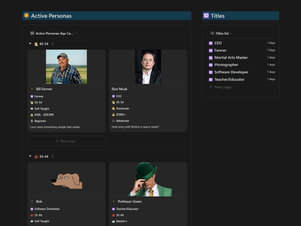 🕺 Notion Personas Dashboard - image 2