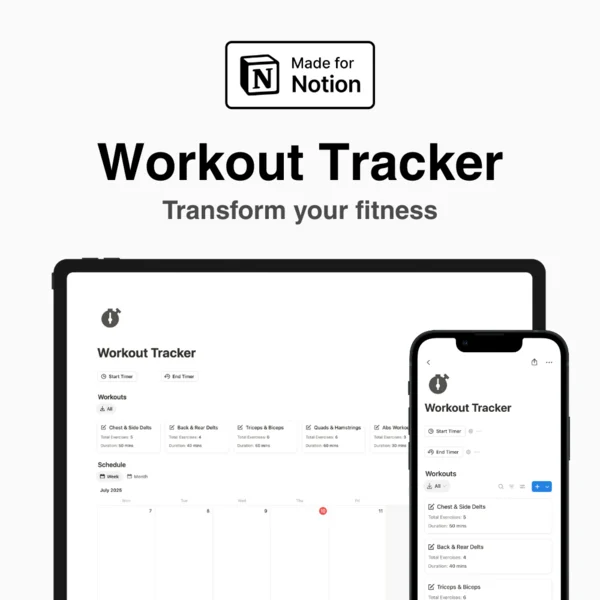 Notion Workout Tracker