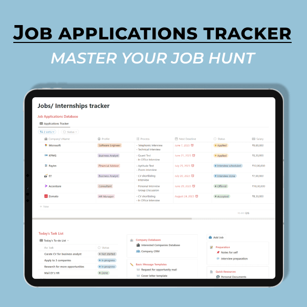 Notion Job Applications Tracker