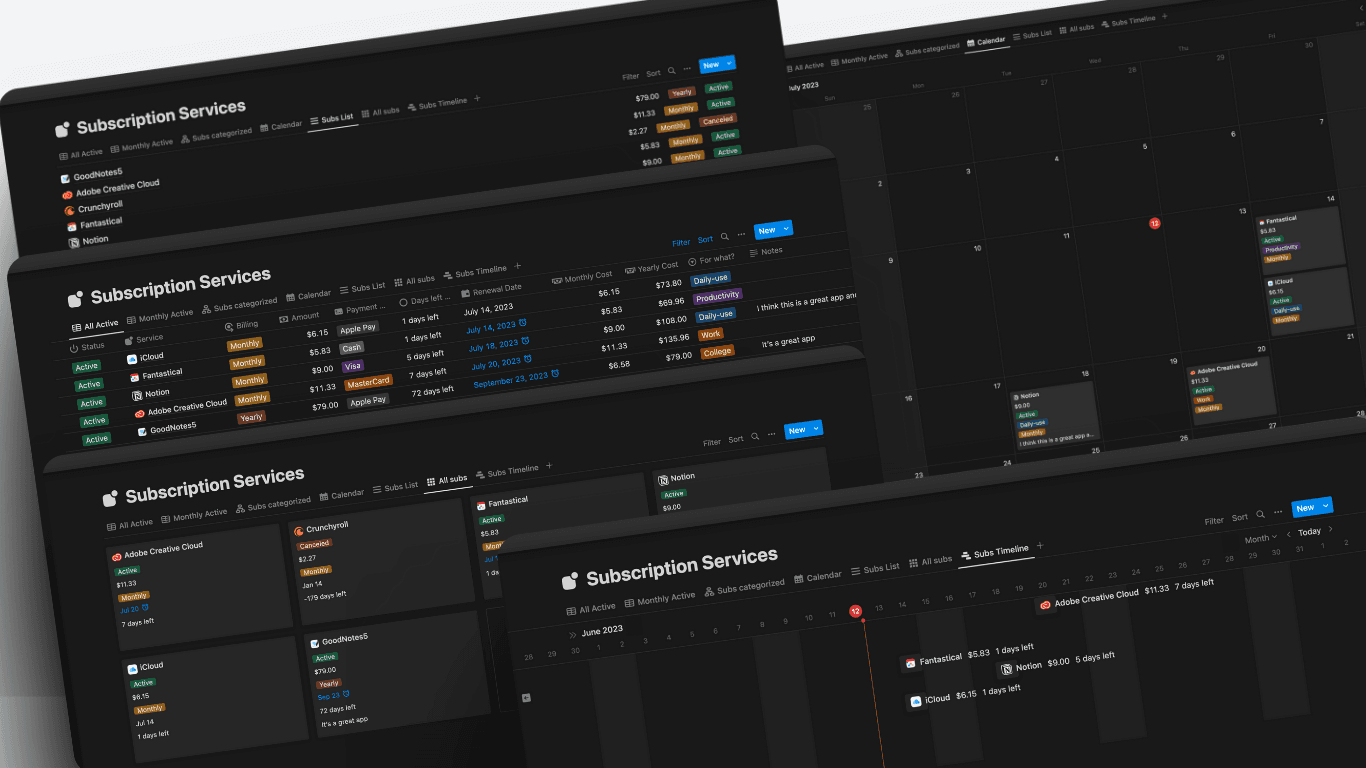 Notion Subscription Tracker Template - image 2