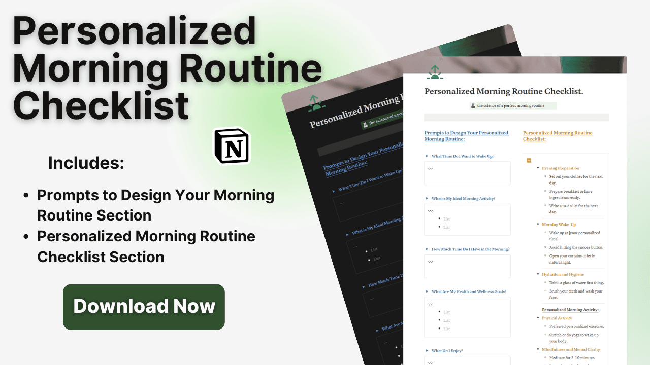 Personalized Morning Routine Checklist - image 1