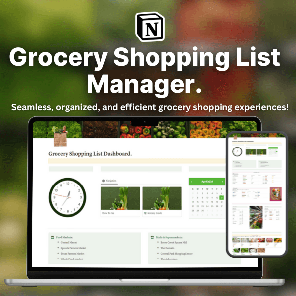 Grocery Shopping List Manager