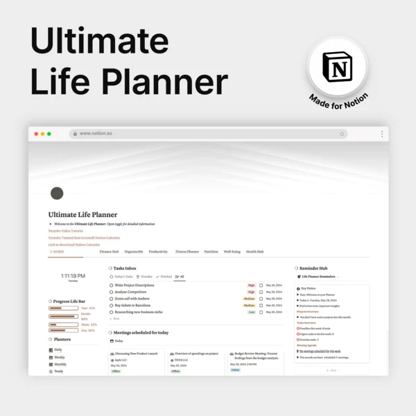 Ultimate Life Planner Notion Template