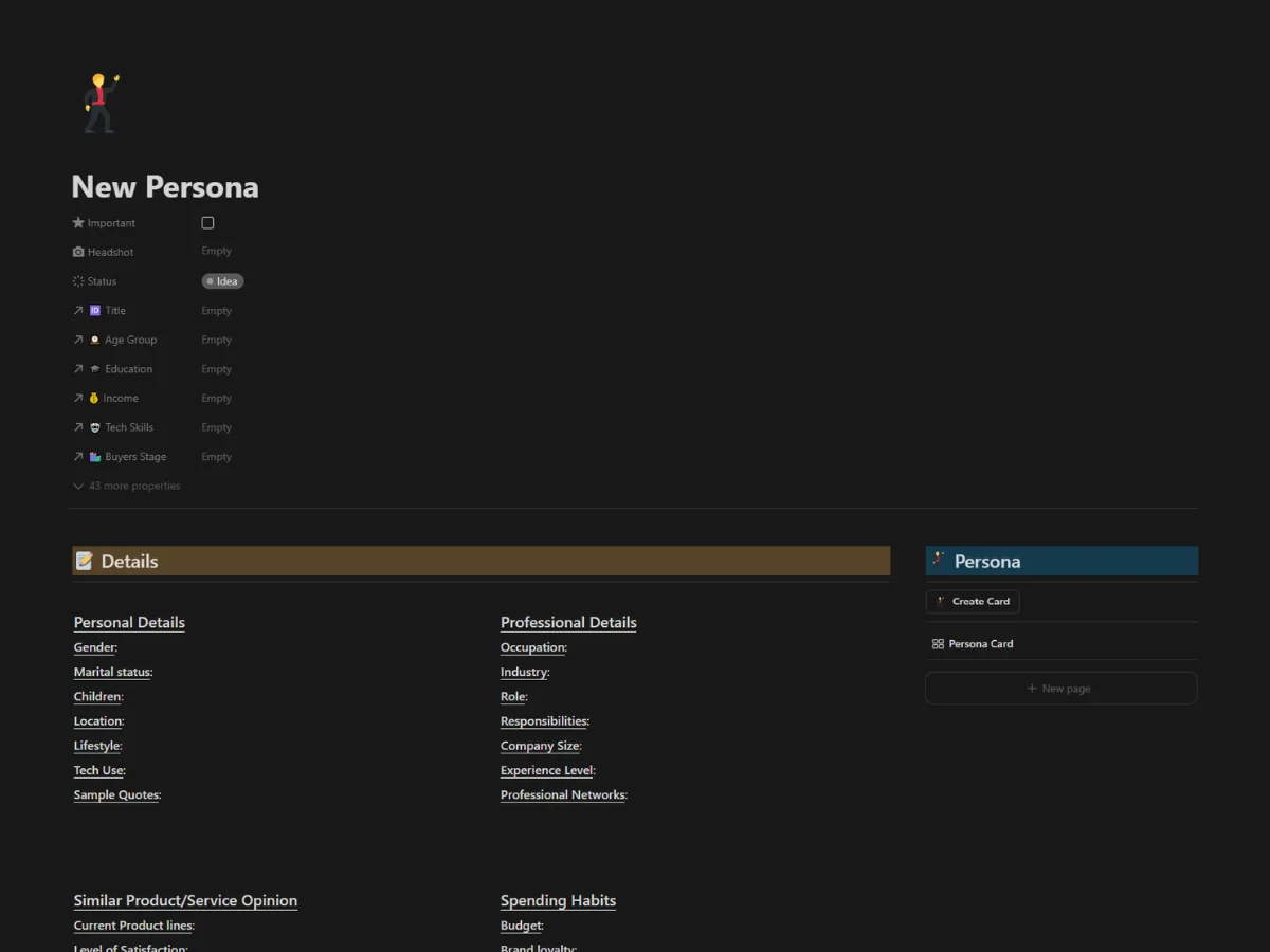 🕺 Notion Personas Dashboard - image 3